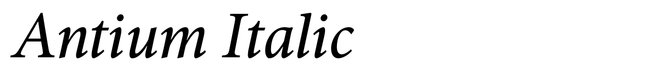 Antium Italic